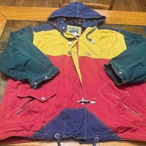 American Vintage Multicolor Hooded Raincoat